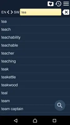EN-SW Dictionary android App screenshot 9